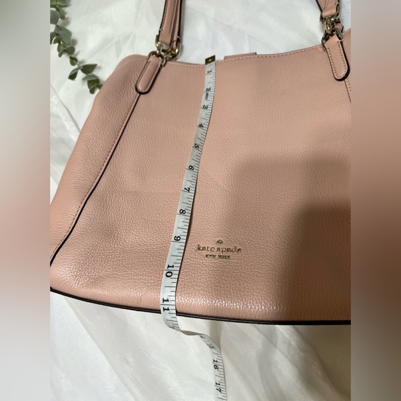 Kate Spade Jackson Large Light Pink Leather Shoulder Bag Triple Compartment EUC - Picture 13 of 15
